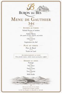 Menu Buron du Bès 3