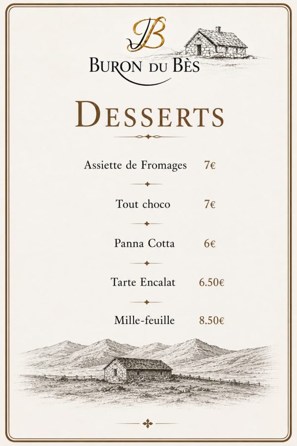 Menu Buron du Bès 6